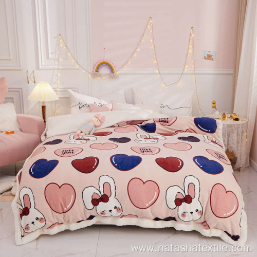 Microfiber new style printed velvet blanket